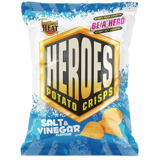 Tropical Heroes S/Vinegar Crisps 40G