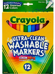 Crayola 58-7812 12Ct Wsh Mrkrs