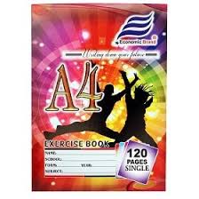 Economic Exercise Book A4 Single Line 120 Pages