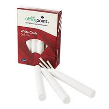 Office Point Dustless White Chalk