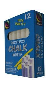 Omega Dustless Chalk White 12 Pieces