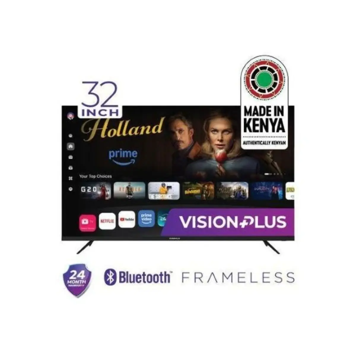 Vision Plus 32" Frameless Whale TV