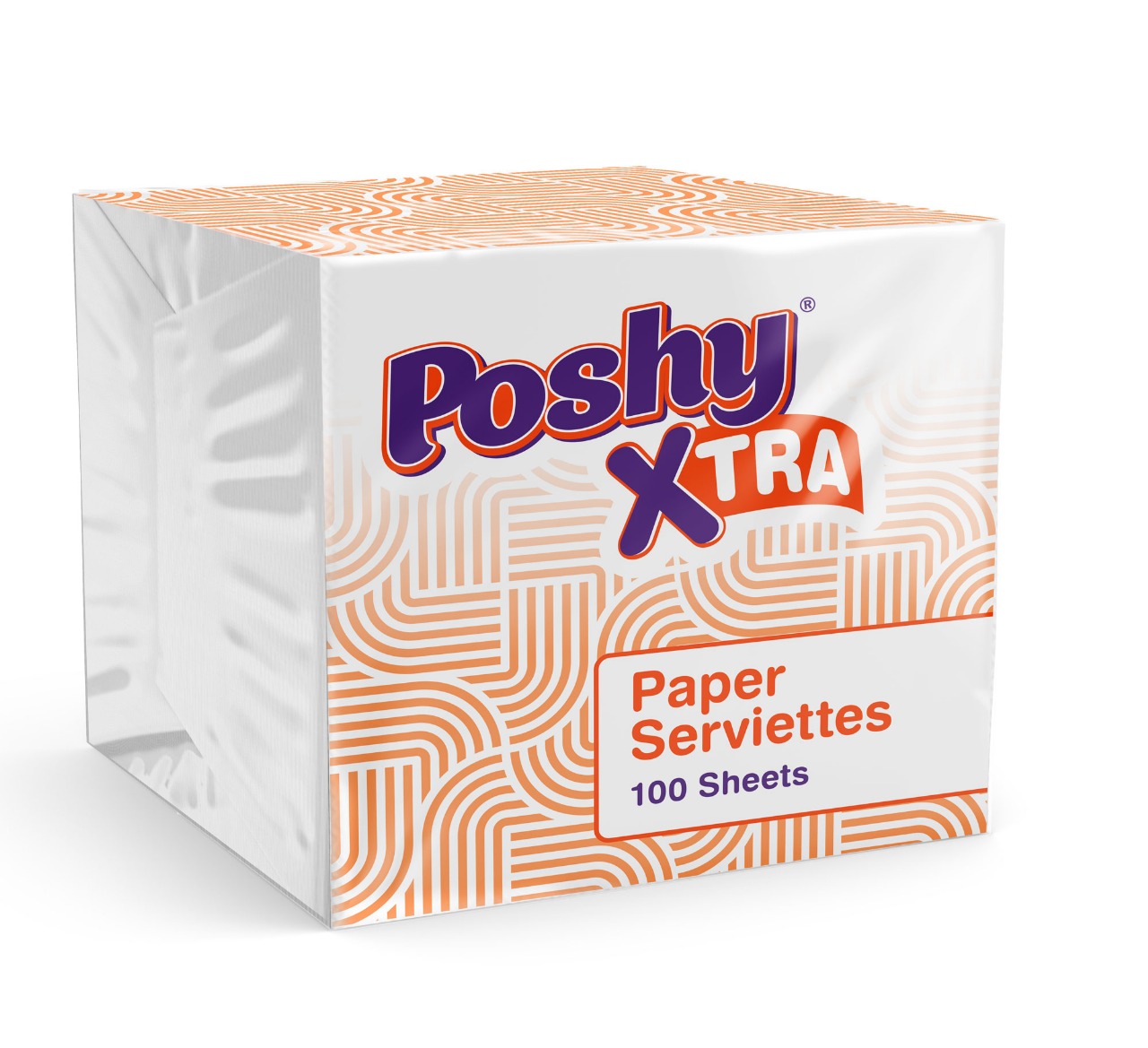poshy white serviettes 100 s
