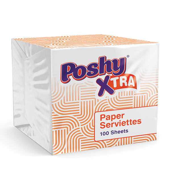 poshy white serviettes 100s