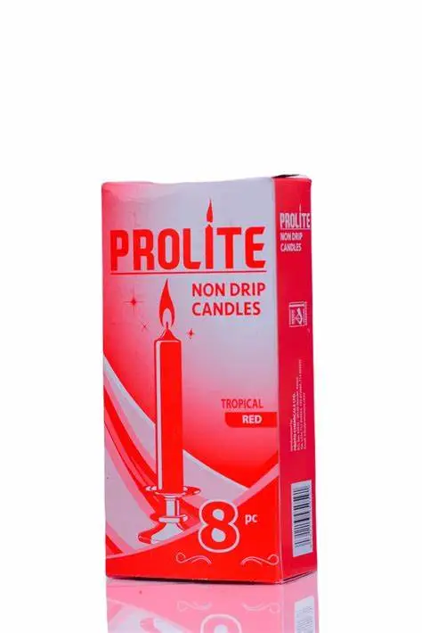 prolite tropical candle box red 8pcs
