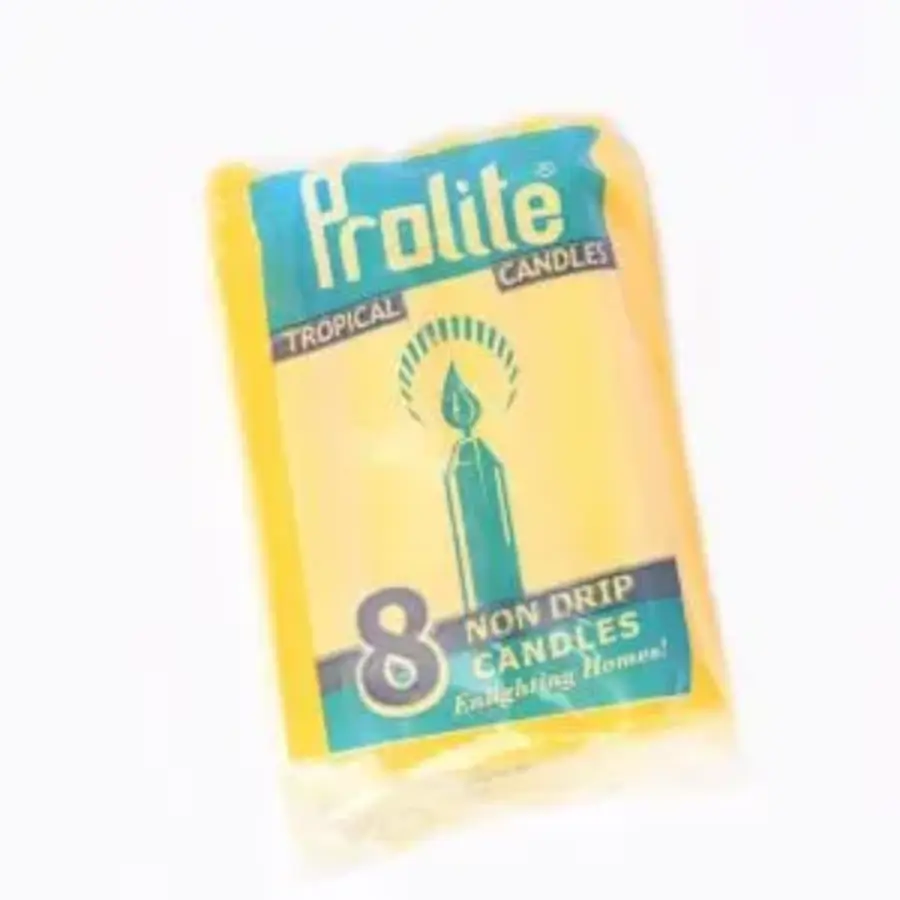 prolite tropical candle yellow 8pcs