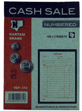 Kartasi Cash Sale A6 Numbered