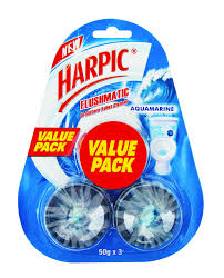 Harpic Toilet Block Aquamarine 50g 3 Pieces
