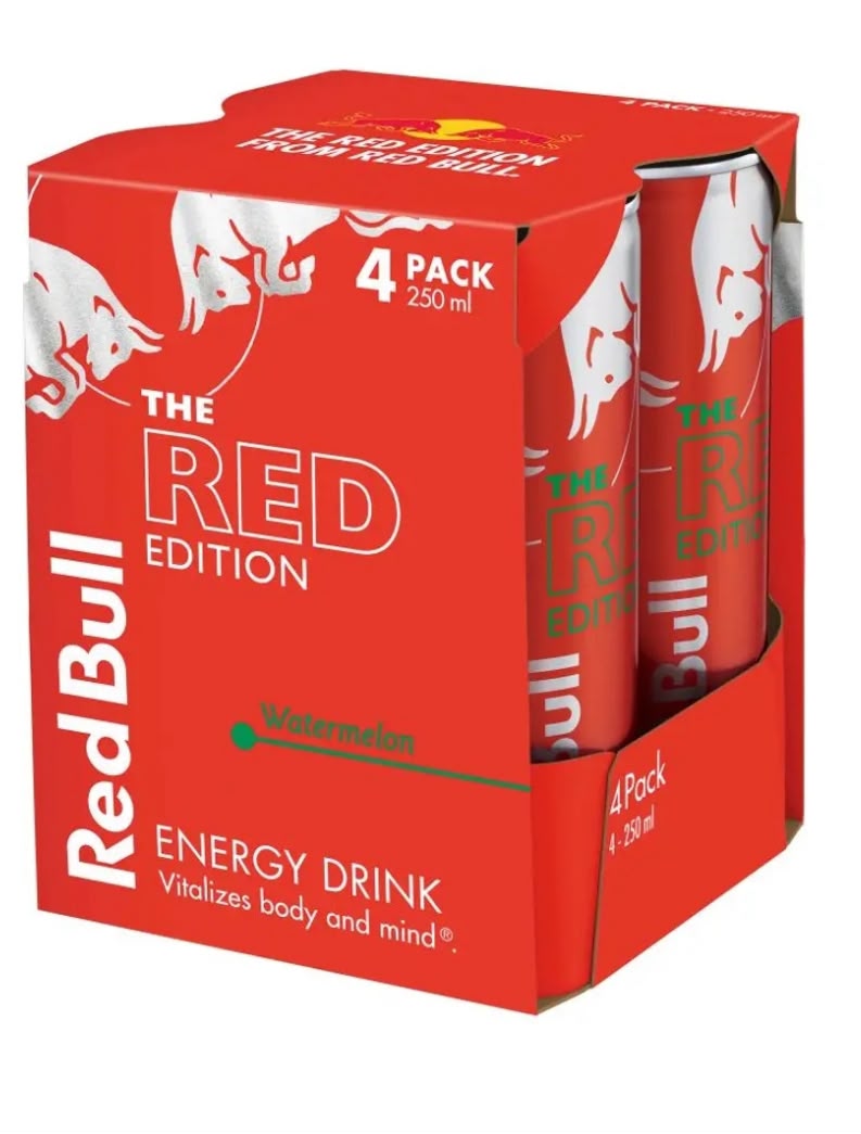 Red Bull Red Edition Watermelon Energy Drink 250Ml 4pack