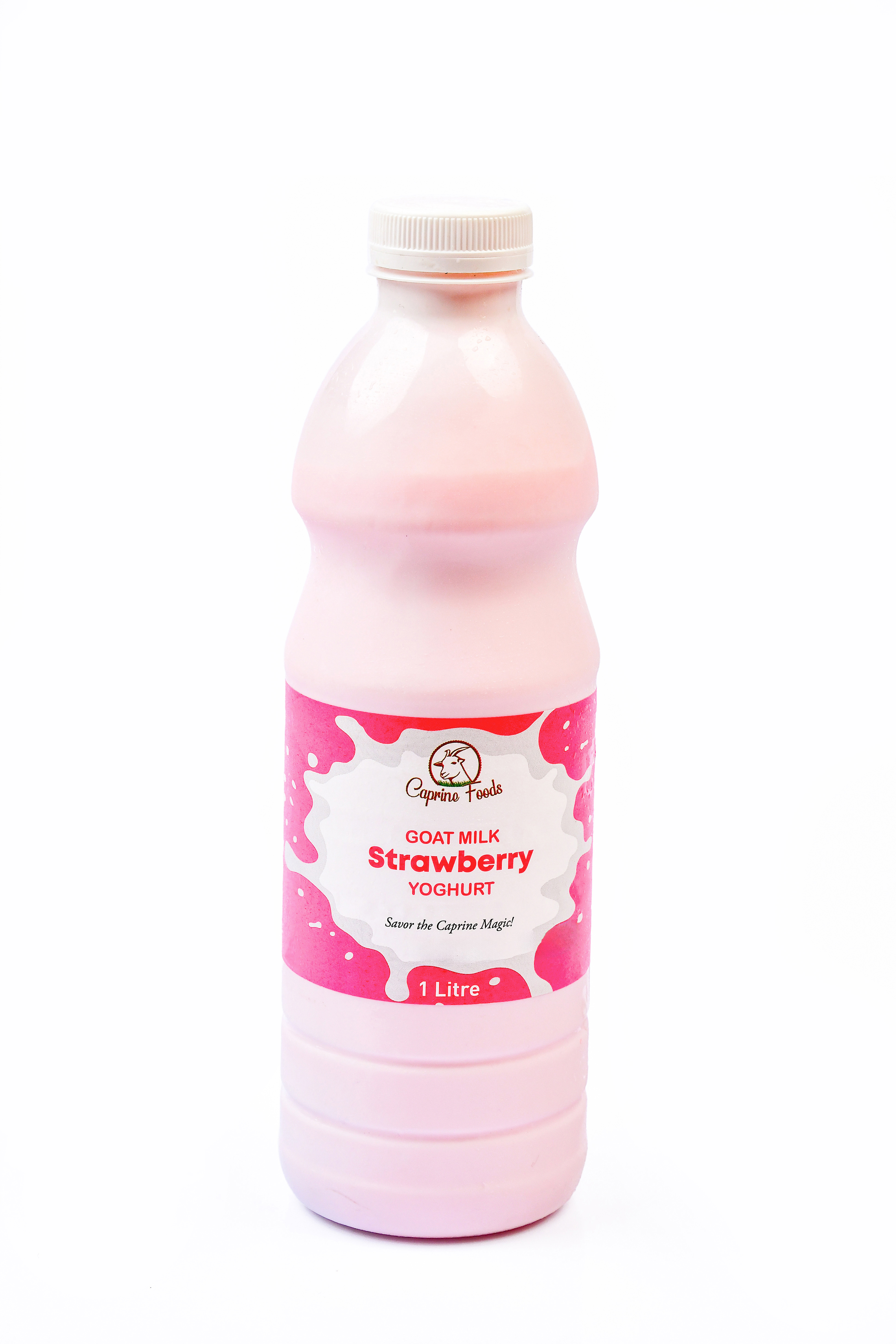 Caprine Strawberry Goat Yoghurt 1Ltr