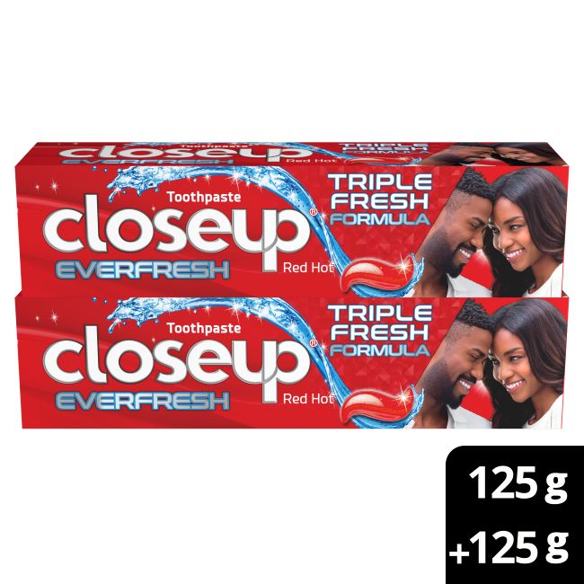 Closeup Red Hot Toothpaste 125G Bogof