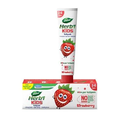 Dabur Herbal Kids Strawberry Toothpaste 50g