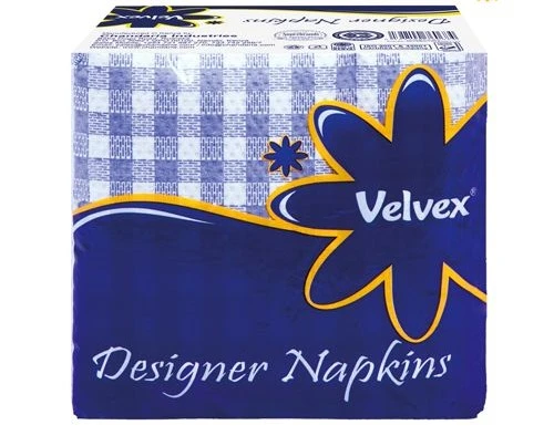 Velvex Blue Designer Serviettes 100'S