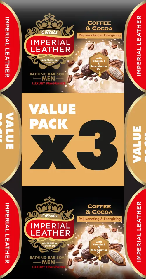 Imperial Leather Sport Coffee & Cocoa Soap 3x150G Value Pack