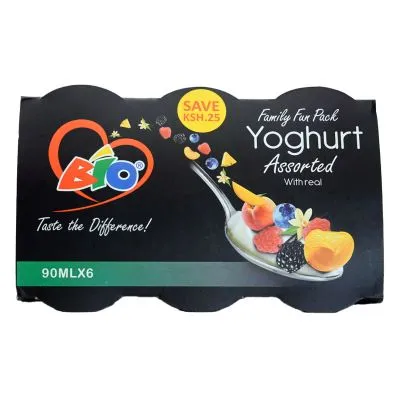 Bio Yoghurt Assorted Pack 90ml 6Pk