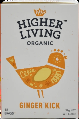 Higher Living Organic Ginger Kick Tea Bags 15'S