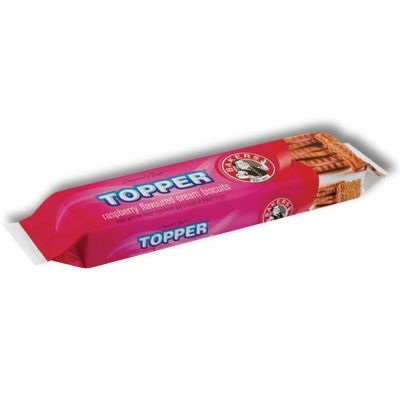 Bakers Topper Raspberry Cream Biscuit 125g