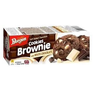 Bergen Brownie Cookies White Chocolate 126g