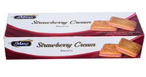 Manji Strawberry Cream Biscuit 160G