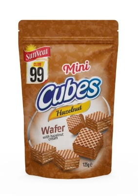 Sunveat Cube Hazelnut Wafer 125G