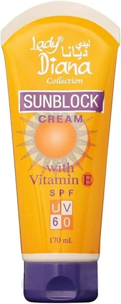 Lady Diana Spf Uv 60 Sunblock Cream 170Ml