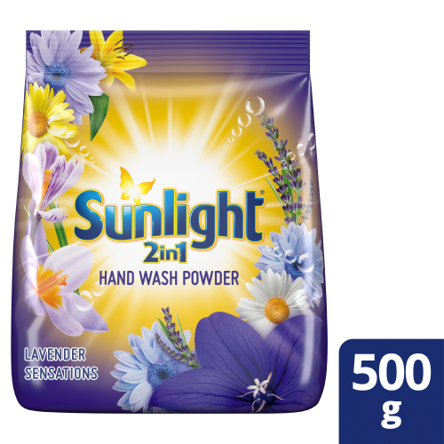Sunlight 2 In 1 Hand Washing Powder Lavender Sensations 500g