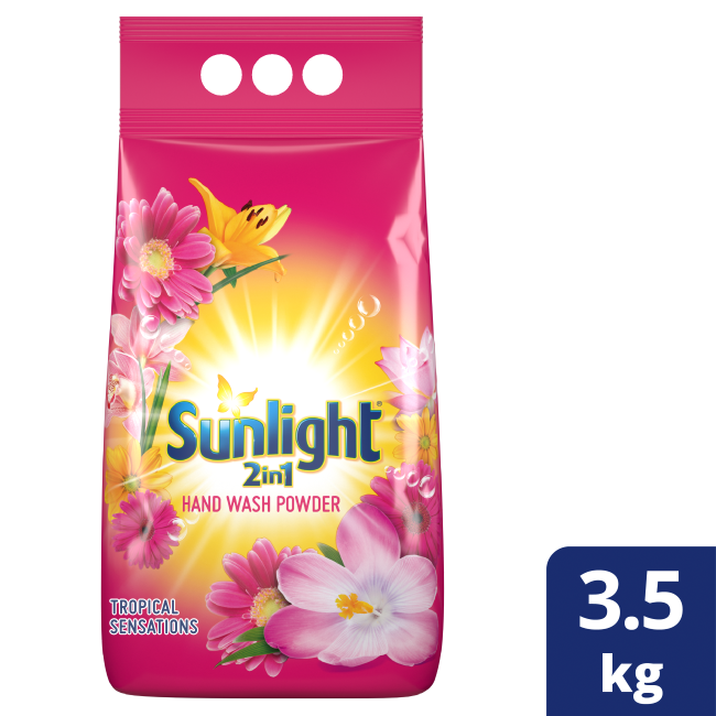 Sunlight 2 in 1 Hand washing Powder Tropical Sensations 3.5kg