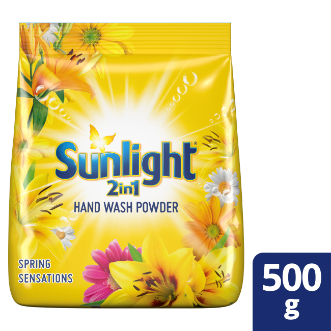 Sunlight 2 In 1 Handwashing Powder Spring Sensations Sachet 500g