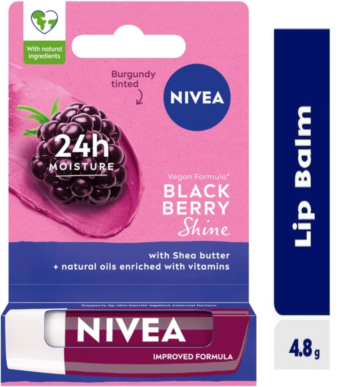 Nivea Lip Balm Fruity Black Berry 4.8G