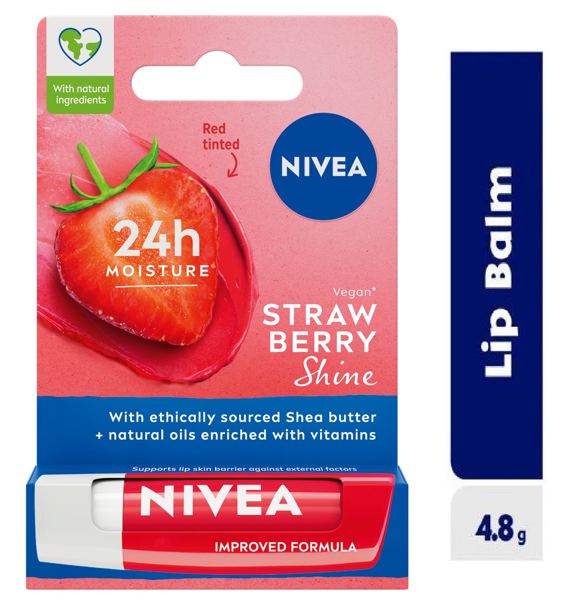 Nivea Lip Care Strawberry 4.8G