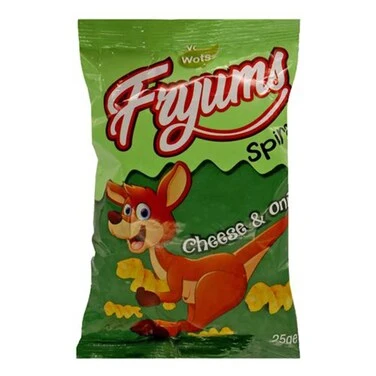 Wots Fryums Chesse & Onion Spiral 25G