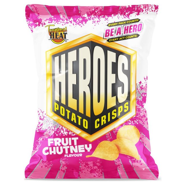Tropical Heat Heroes Fruit Chutney Crisps 110G