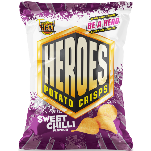 Tropical Heat Heroes Sweet Chilli Crisps 110G
