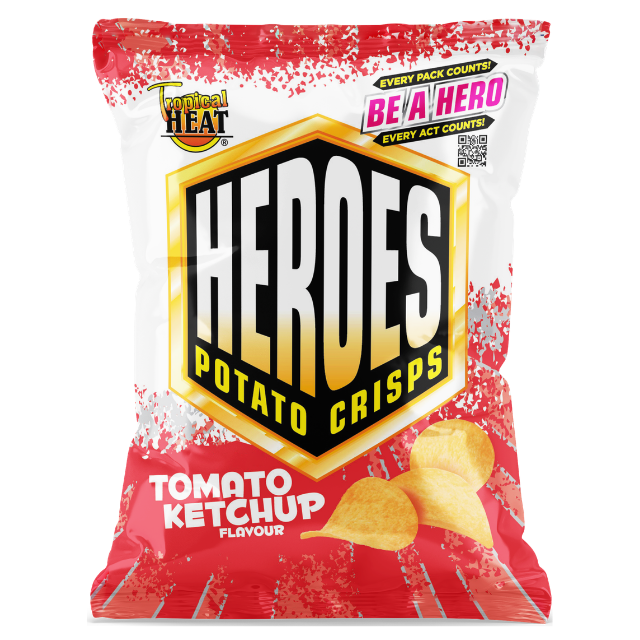 Tropical Heat Heroes Tomato Crisps 110G