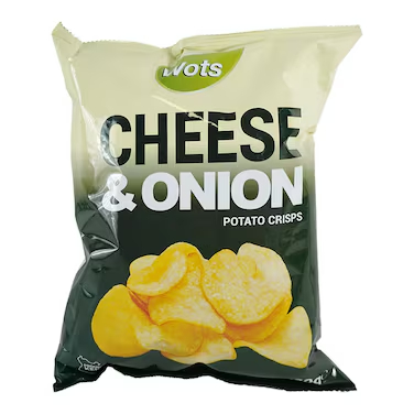 Wots Potato Crisps Cheese & Onion 120G