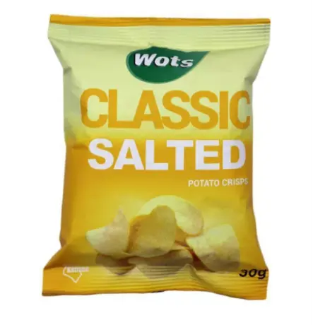 Wots Potato Crisps Classic Salted 120G