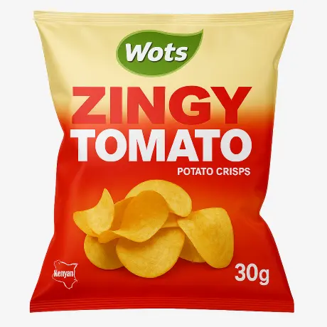 Wots Potato Crisps Zingy Tomato 120G