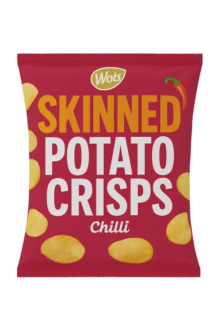 Wots Skinned Potato Crisps Chilli 150G