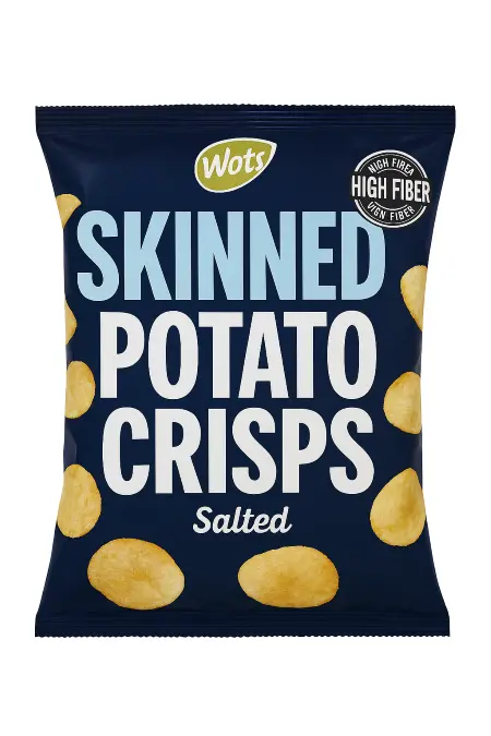Wots Skinned Potato Crisps Salted 150G