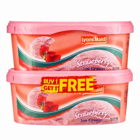 Lyons Strawberry Ice Cream 1Ltr