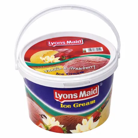 Lyons Vanilla & Strawberry Ice Cream 4Ltr