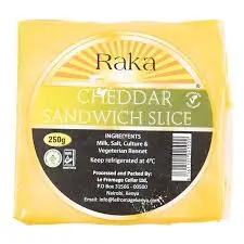 Raka Chedder Cheese Sand Slice 250G