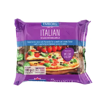 Emborg Processed Italian Cheese Slices 200g