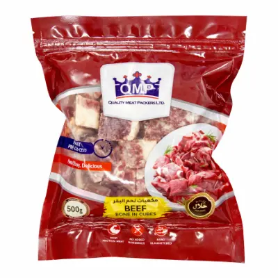 Quality Beef Bone In Cubes 500G