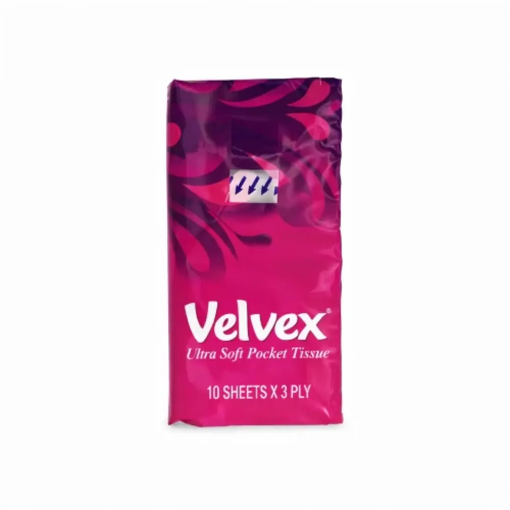Velvex Pink Pocket Tissues 10Pack