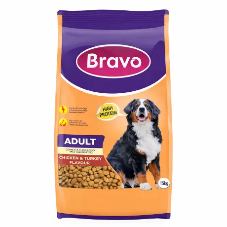 Bravo Chicken & Turkey Dog Food15kg