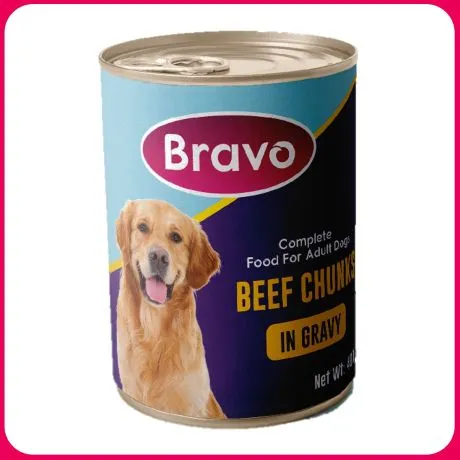 Bravo Chicken Chunks Gravy Dog Food 400g