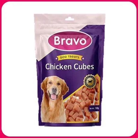 Bravo Chicken Cubes Dog Treats 100g