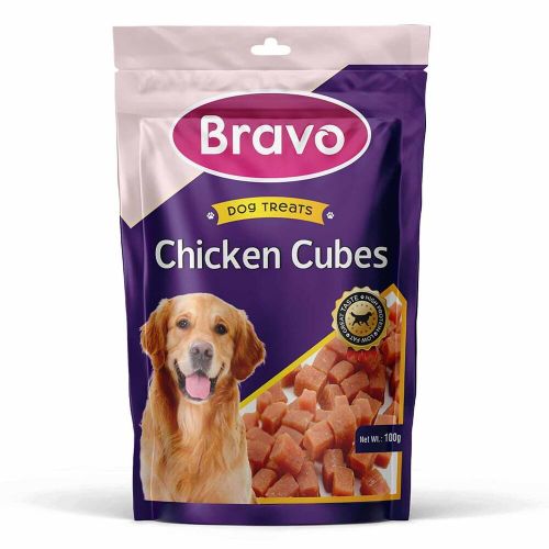 Bravo Chicken Cubes Dog Treats 100G