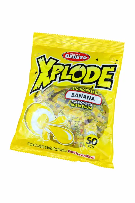 Mr.Berry'S Xplosive Banana Bubble Gum 5pcs